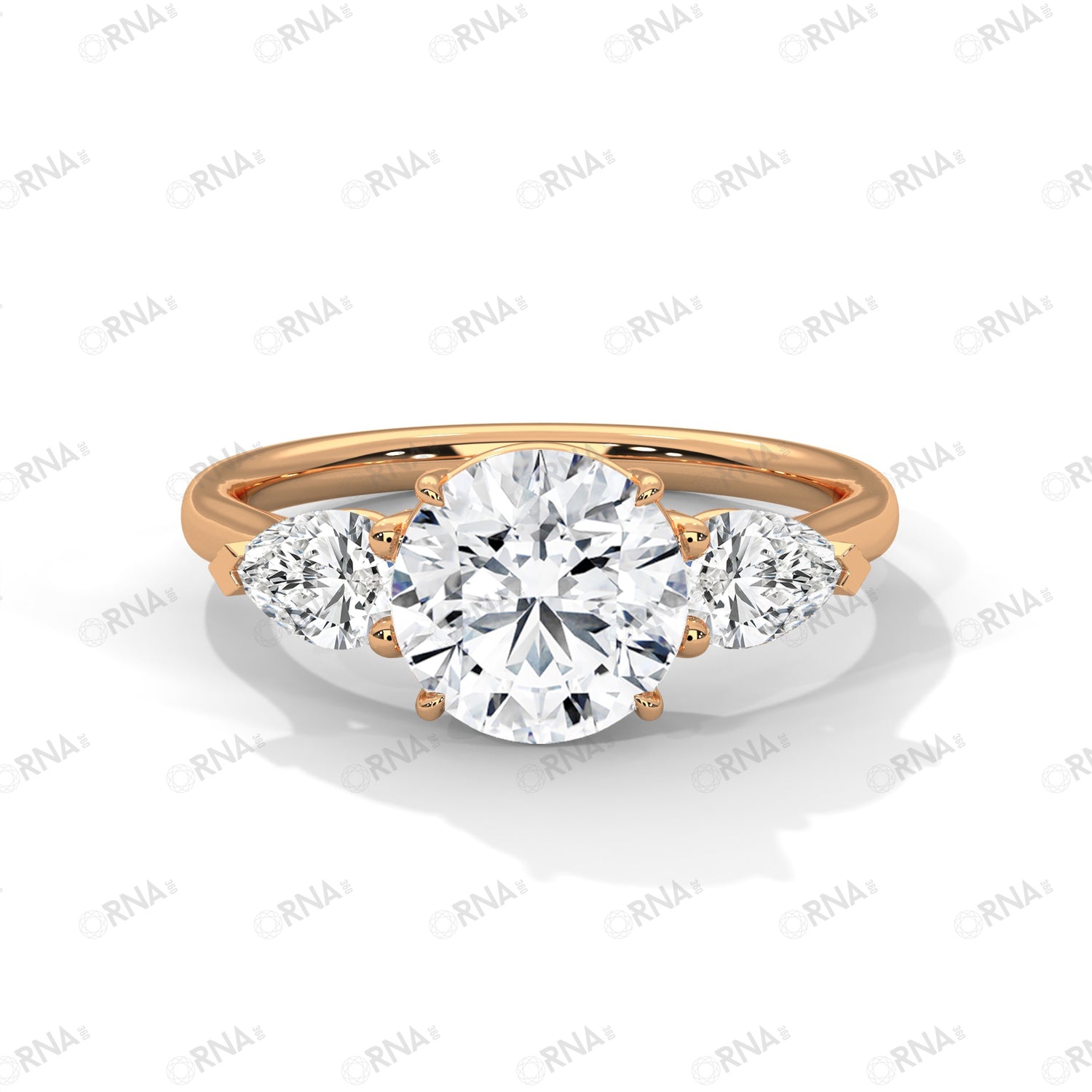 Orna Three Stone Ring - HYLR3007