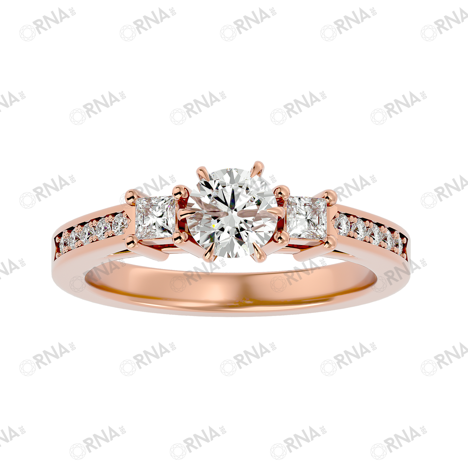 Orna Three Stone Ring - HYLR023