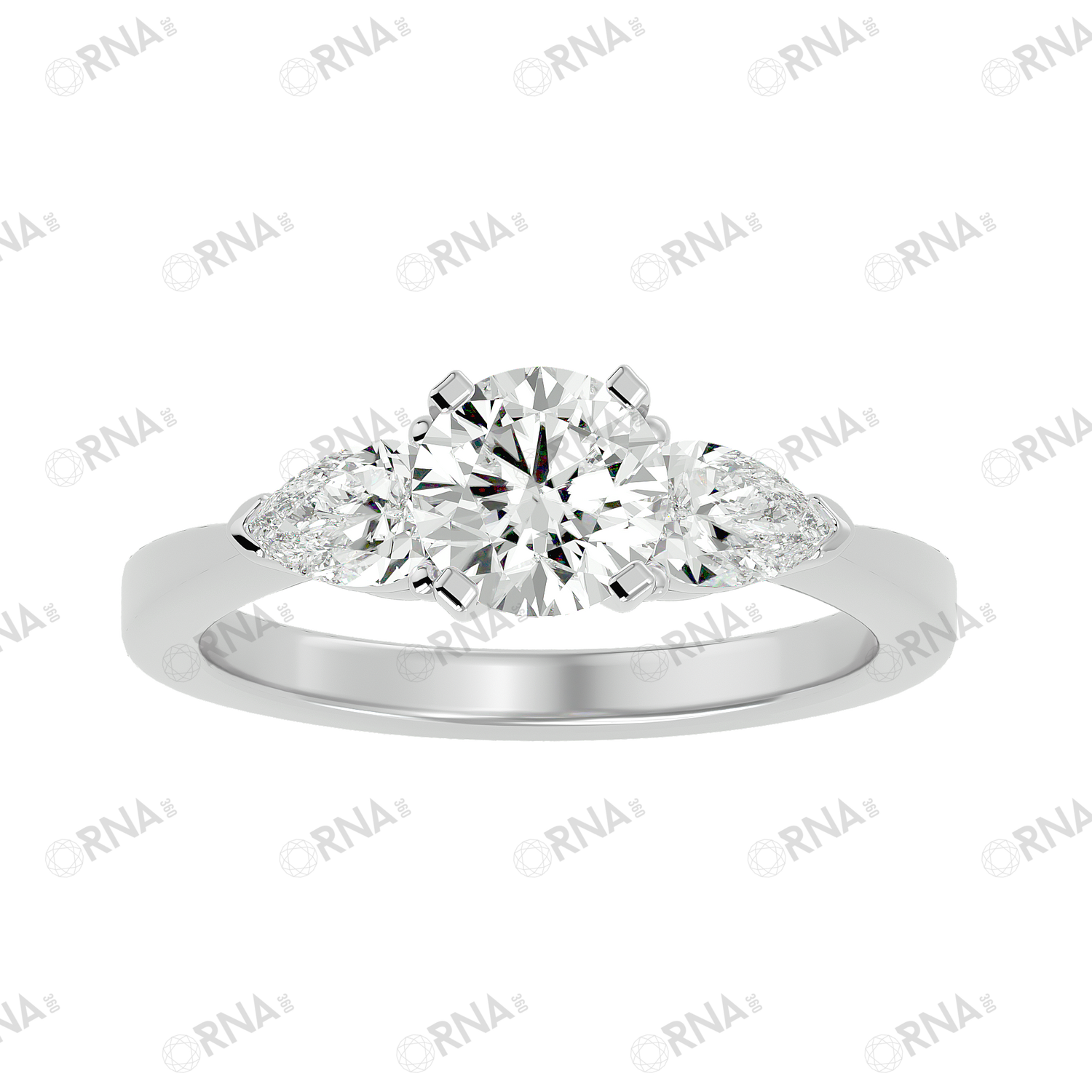Orna Three Stone Ring - HYLR024
