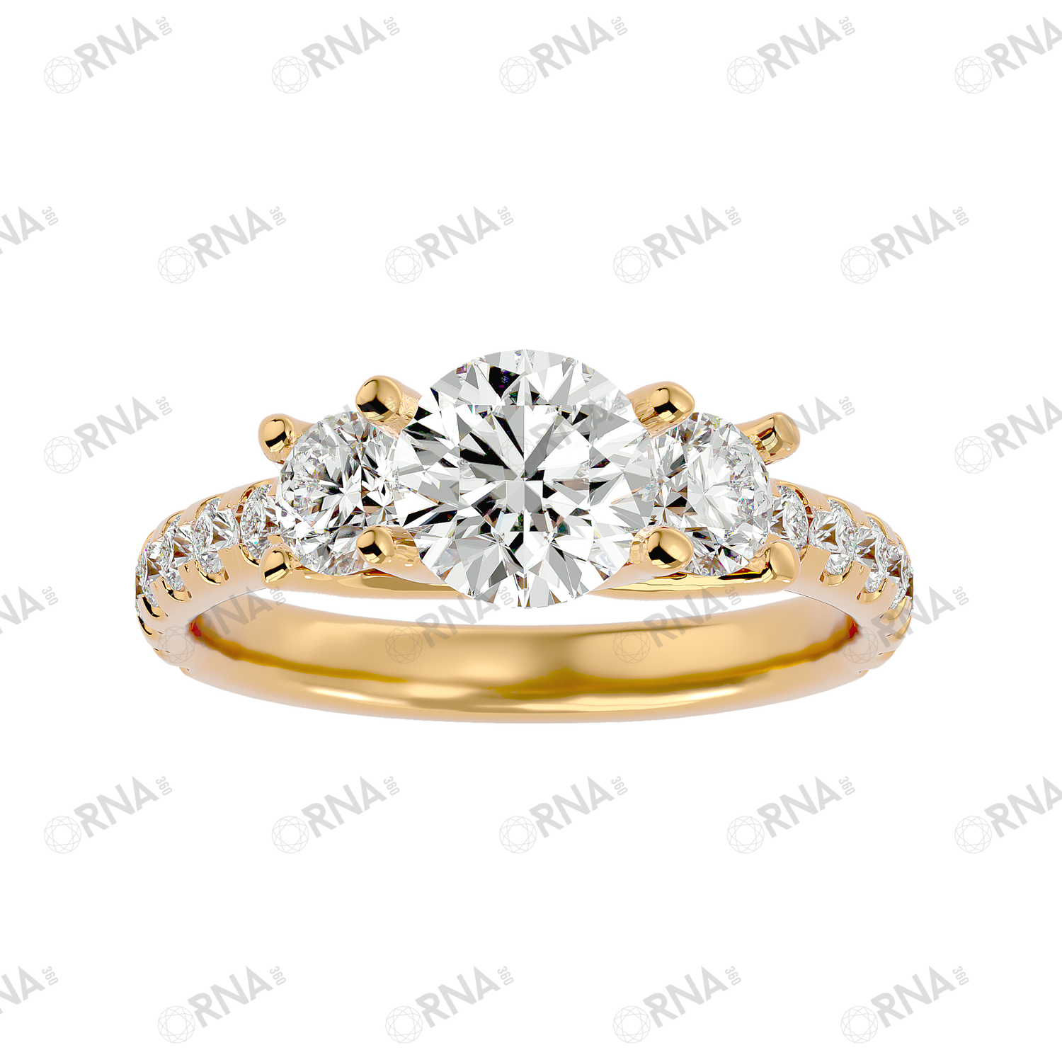 Orna Three Stone Ring - HYLR030