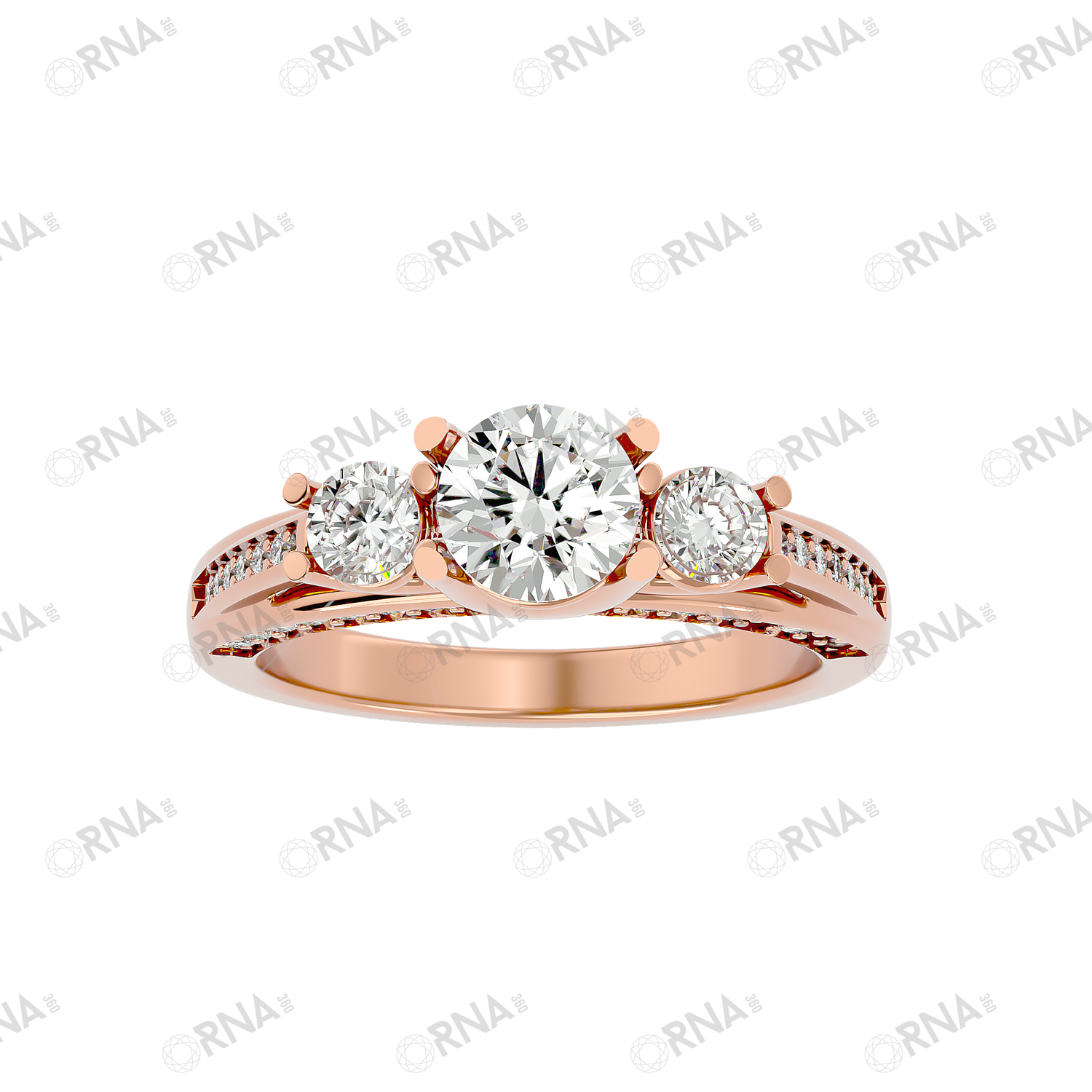 Orna Three Stone Ring - HYLR034