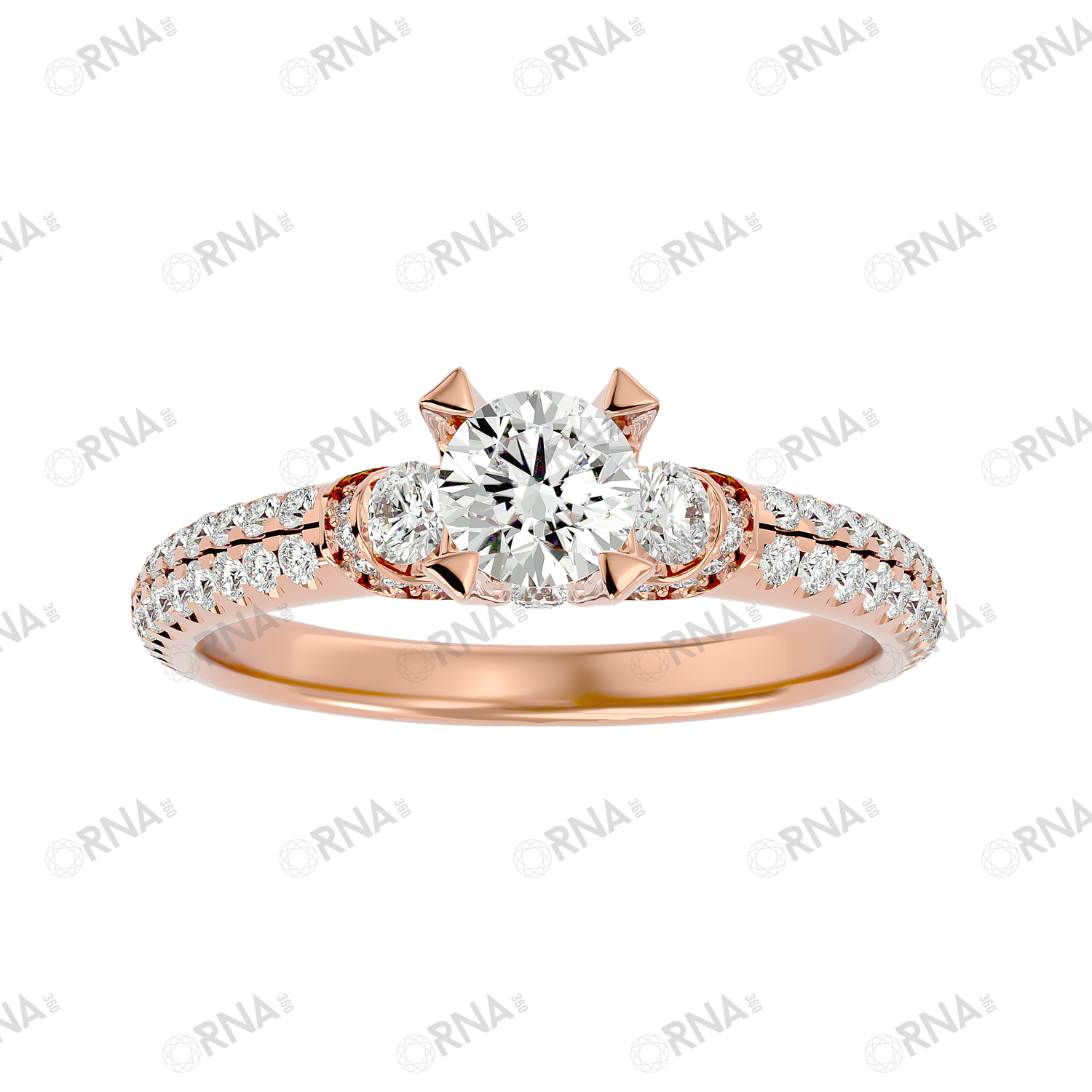 Orna Three Stone Ring - HYLR037