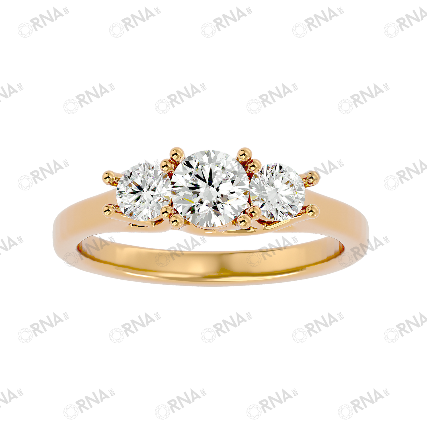 Orna Three Stone Ring - HYLR039