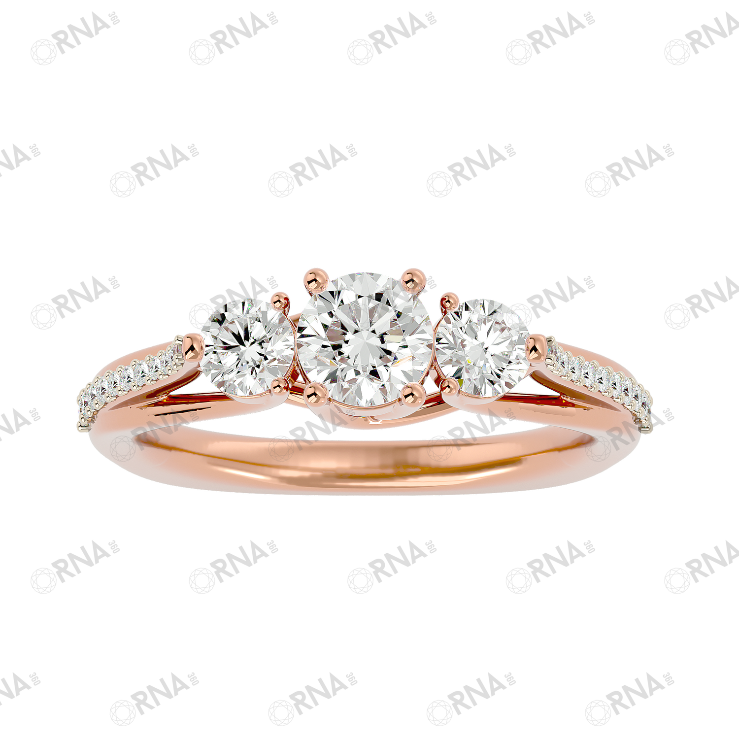 Orna Three Stone Ring - HYLR040