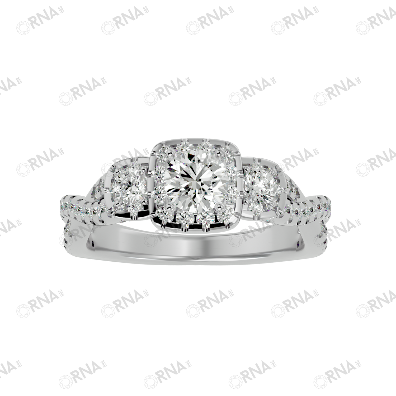 Orna Three Stone Ring - HYLR041