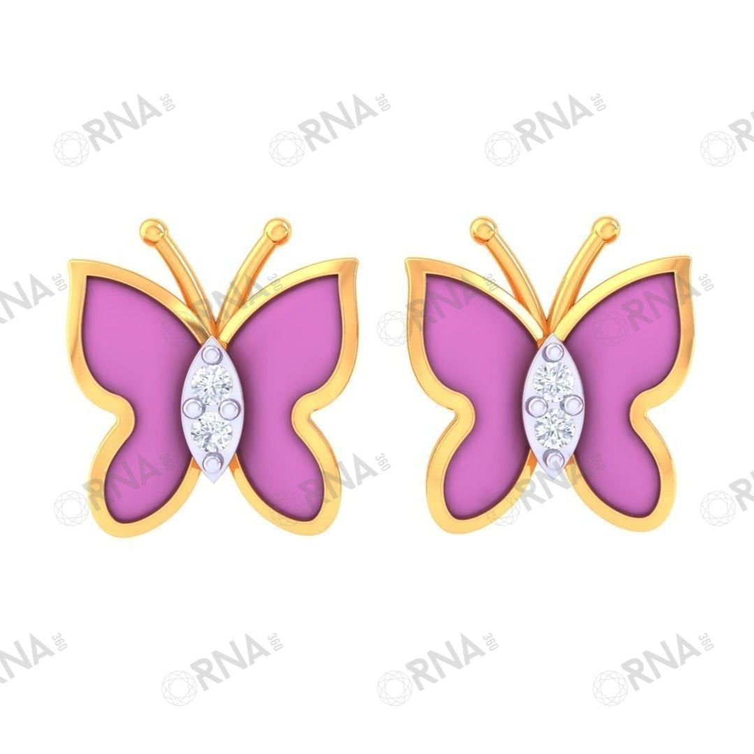 Orna Diamond Kids Earring - HYKE051