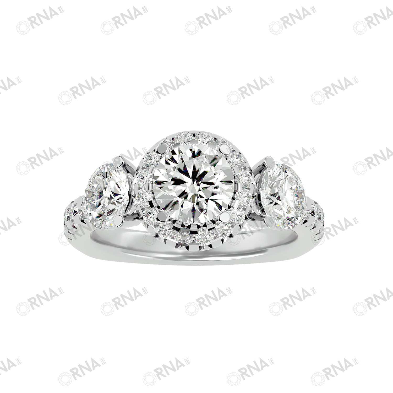 Orna Three Stone Ring - HYLR044