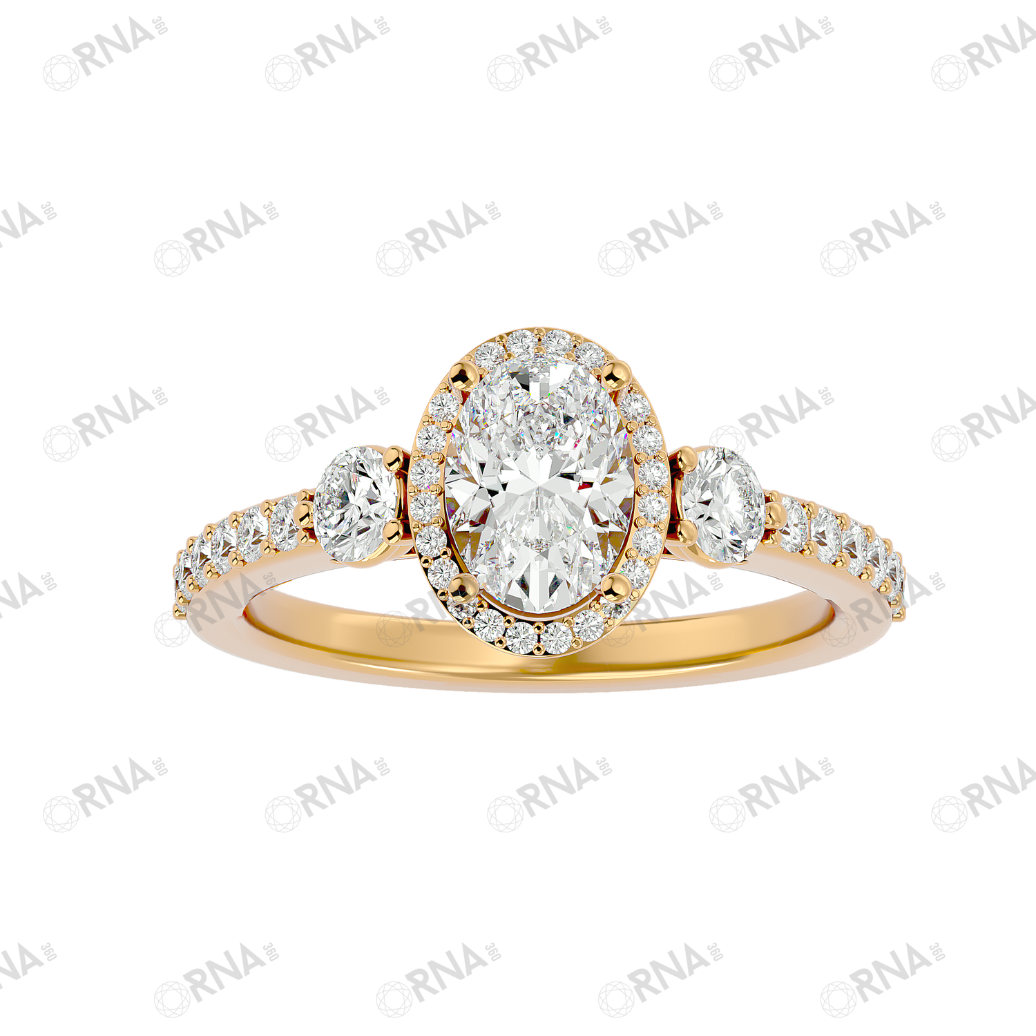 Orna Diamond Halo Ring - HYLR114