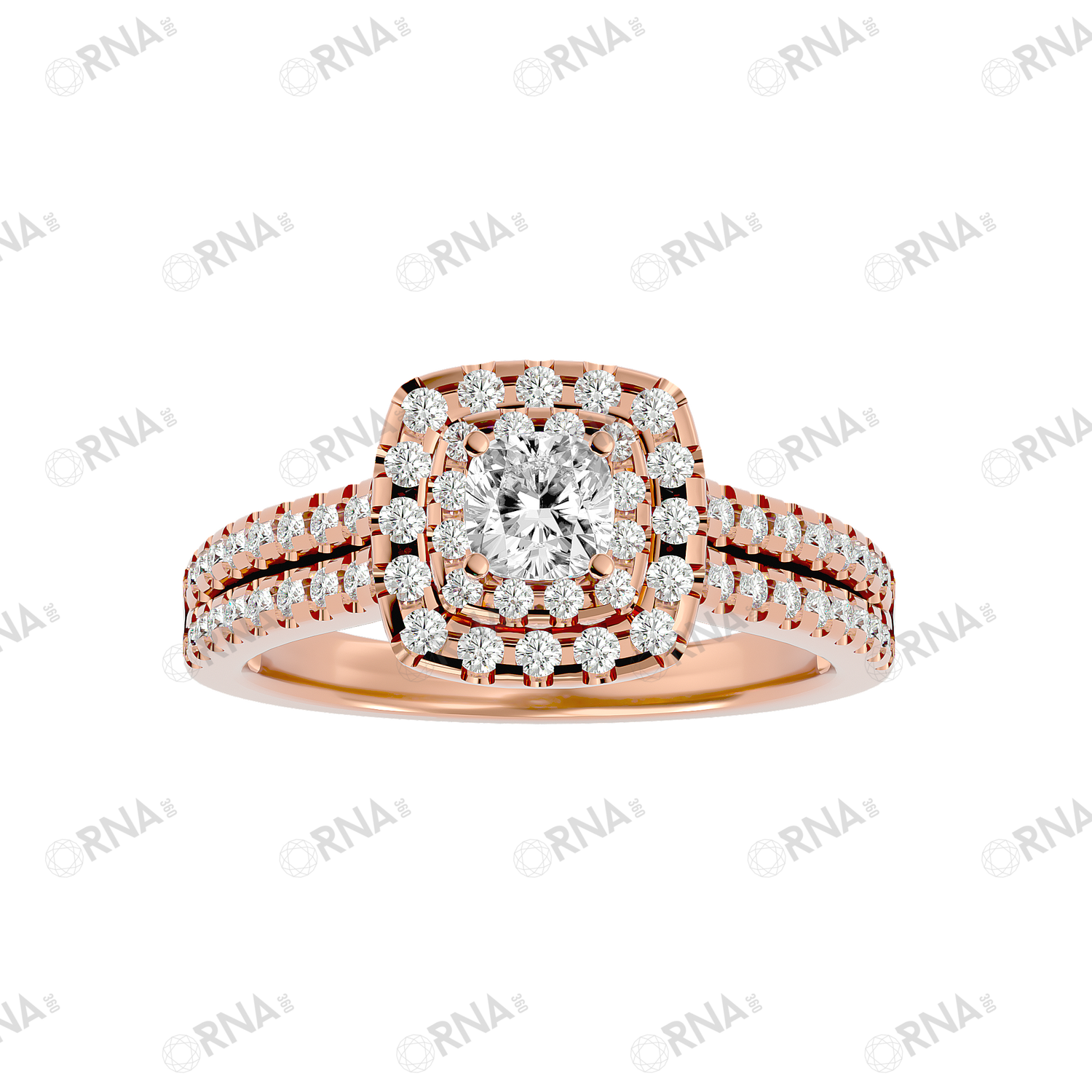 Orna Diamond Halo Ring - HYLR115