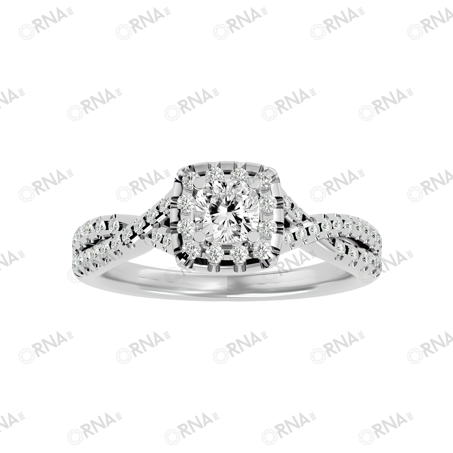 Orna Diamond Halo Ring - HYLR116