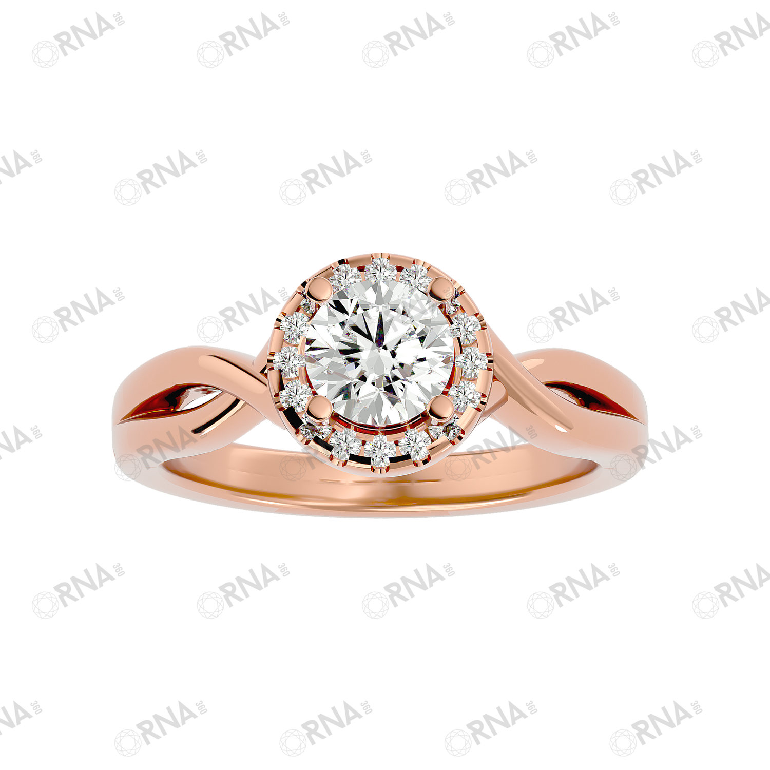 Orna Diamond Halo Ring - HYLR118