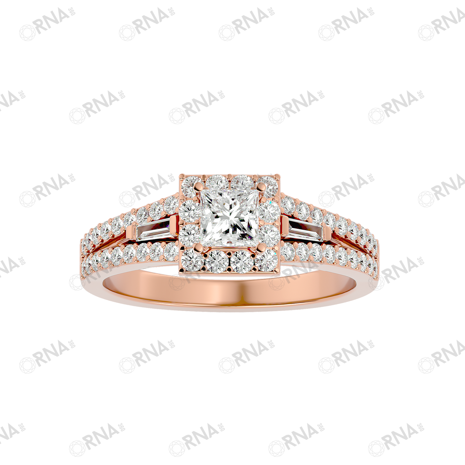 Orna Diamond Halo Ring - HYLR120