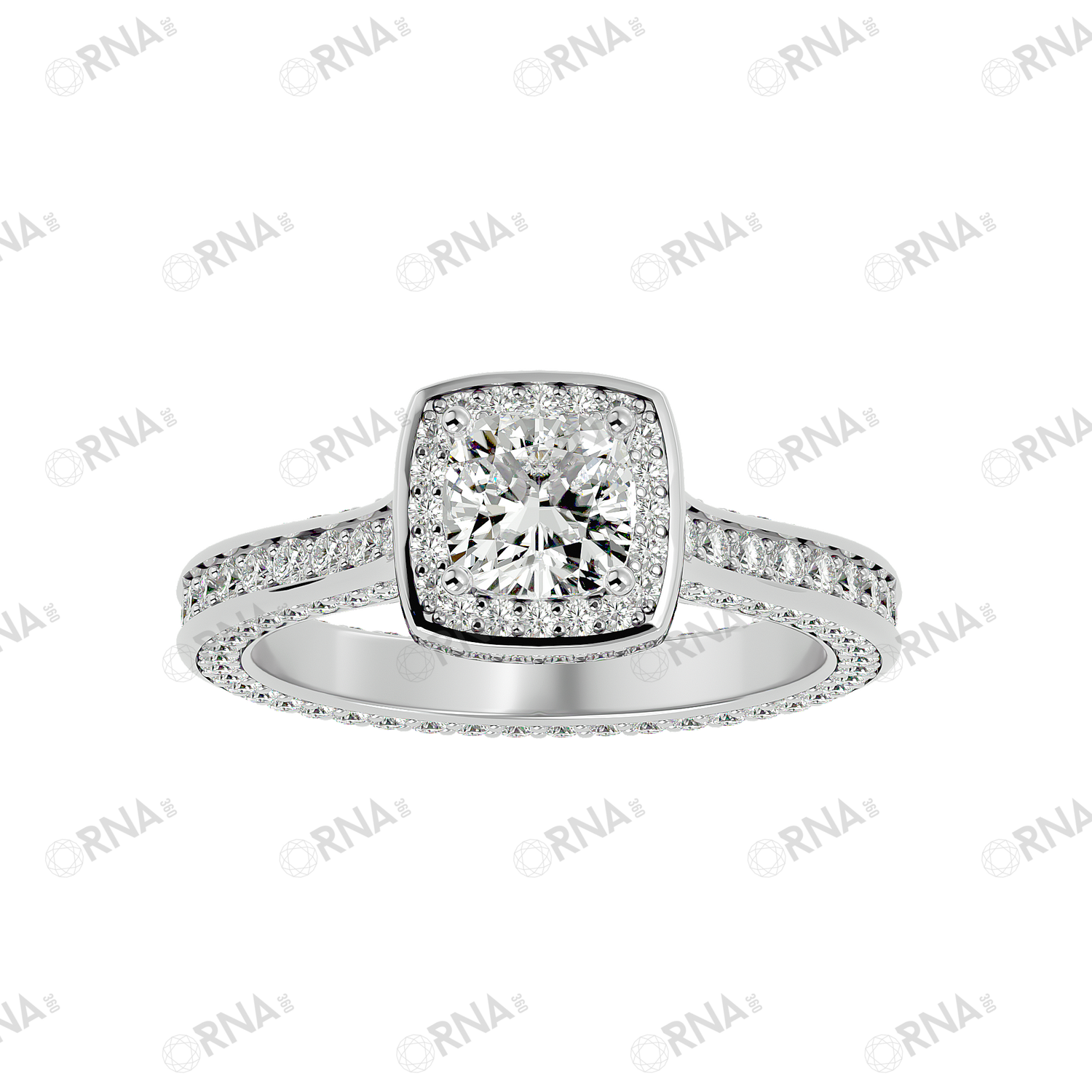 Orna Diamond Halo Ring - HYLR128