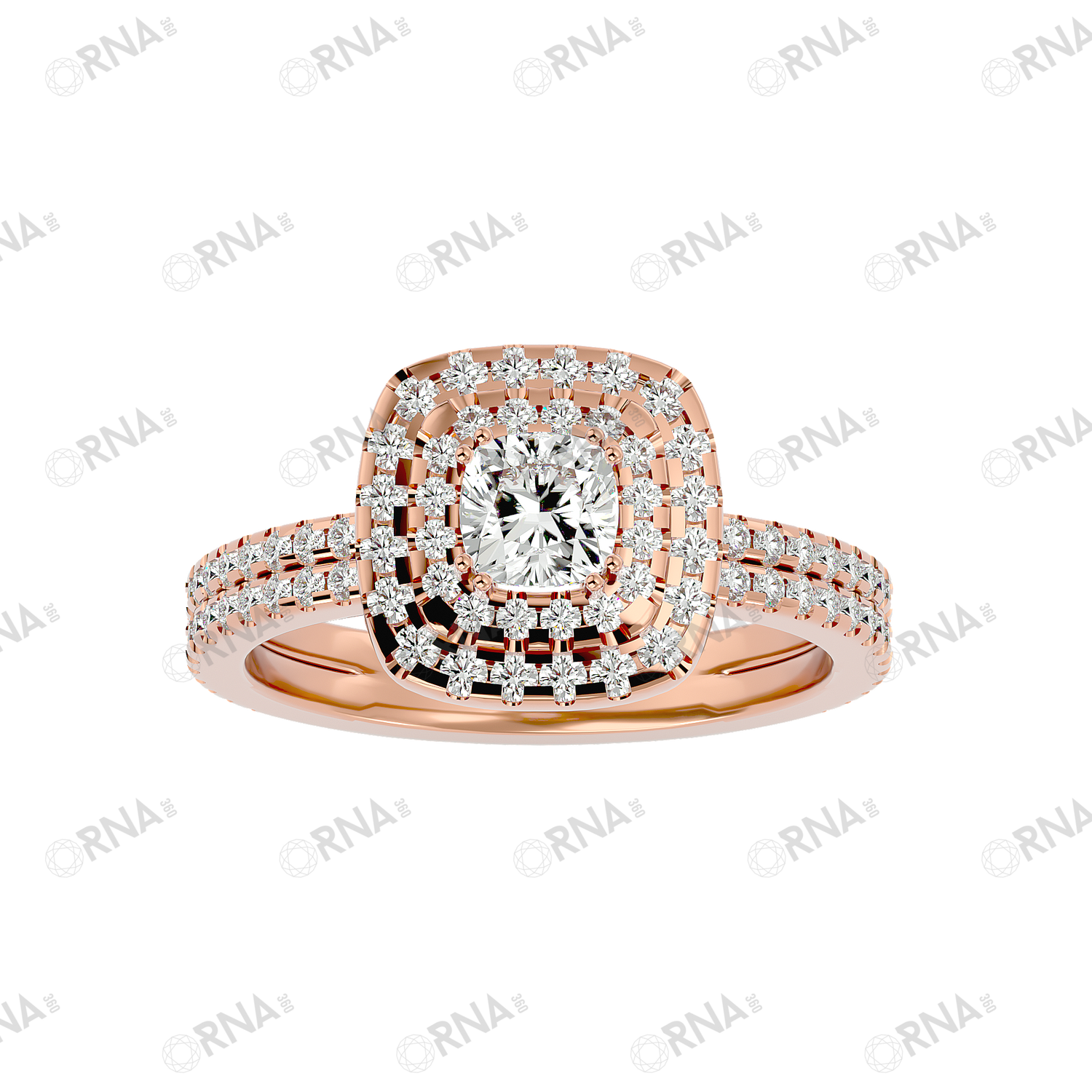 Orna Diamond Halo Ring - HYLR129