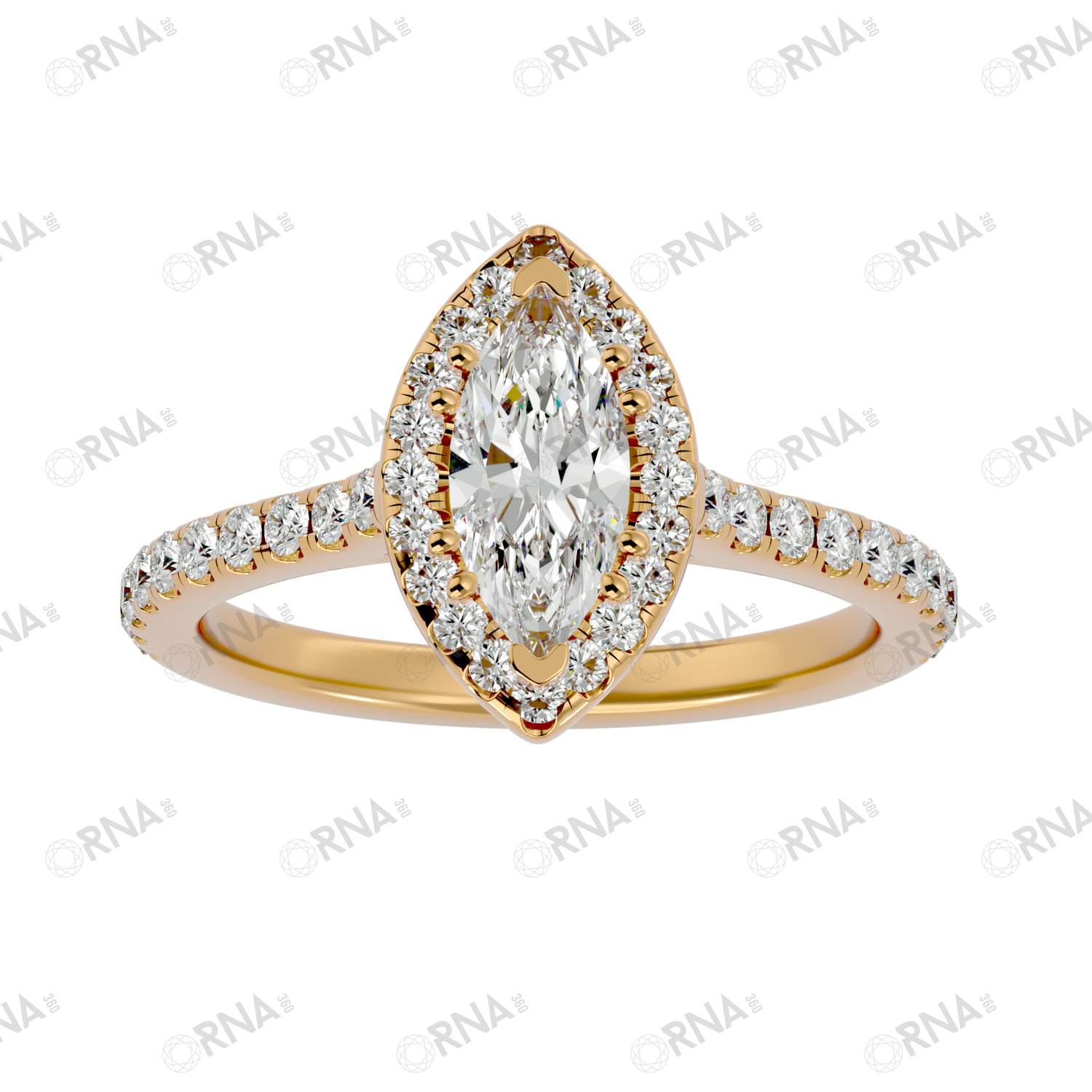 Orna Diamond Halo Ring - HYLR136