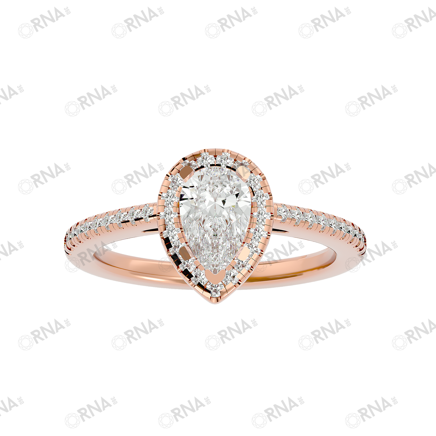 Orna Diamond Halo Ring - HYLR149