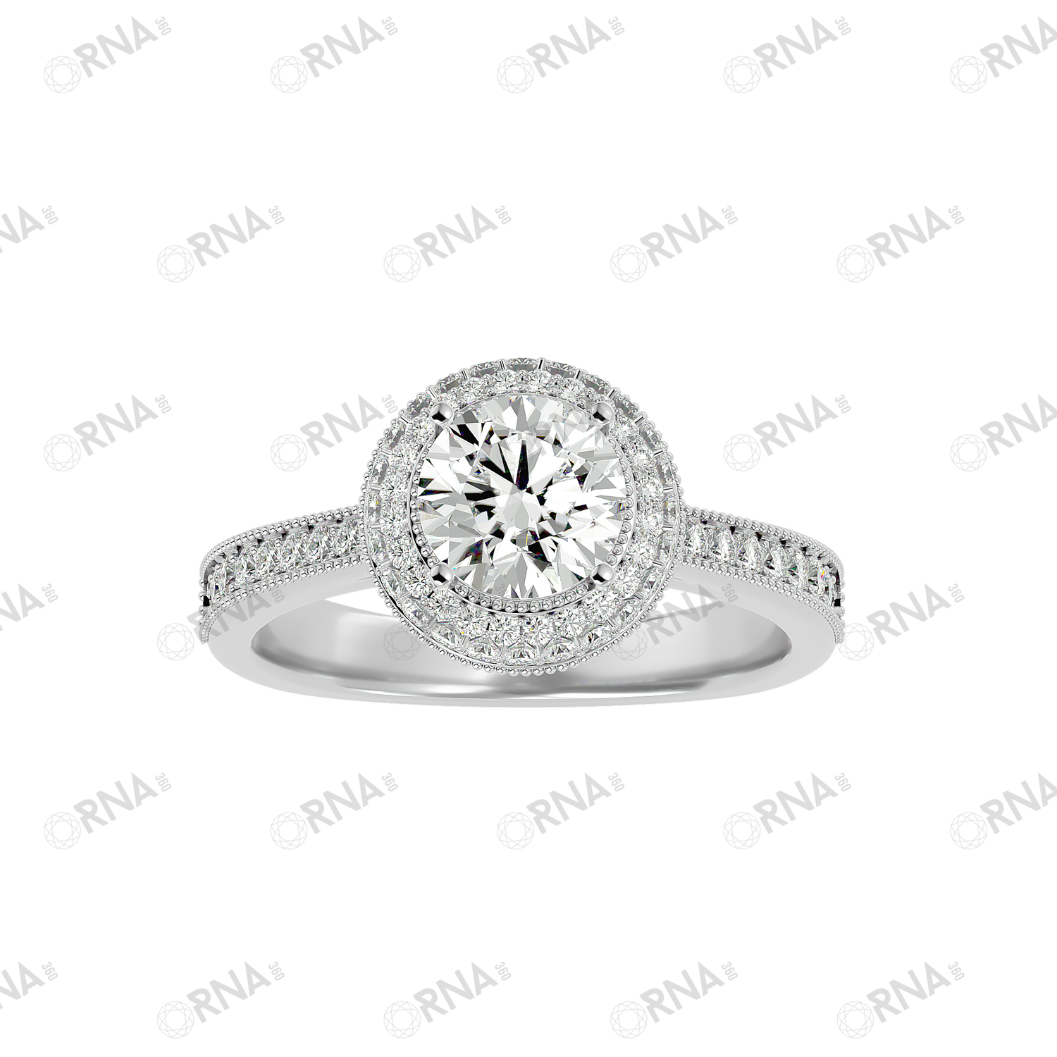 Orna Diamond Halo Ring - HYLR156