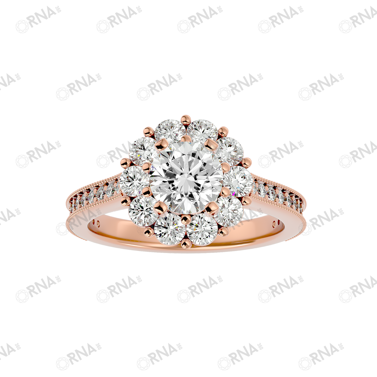Orna Diamond Halo Ring - HYLR161