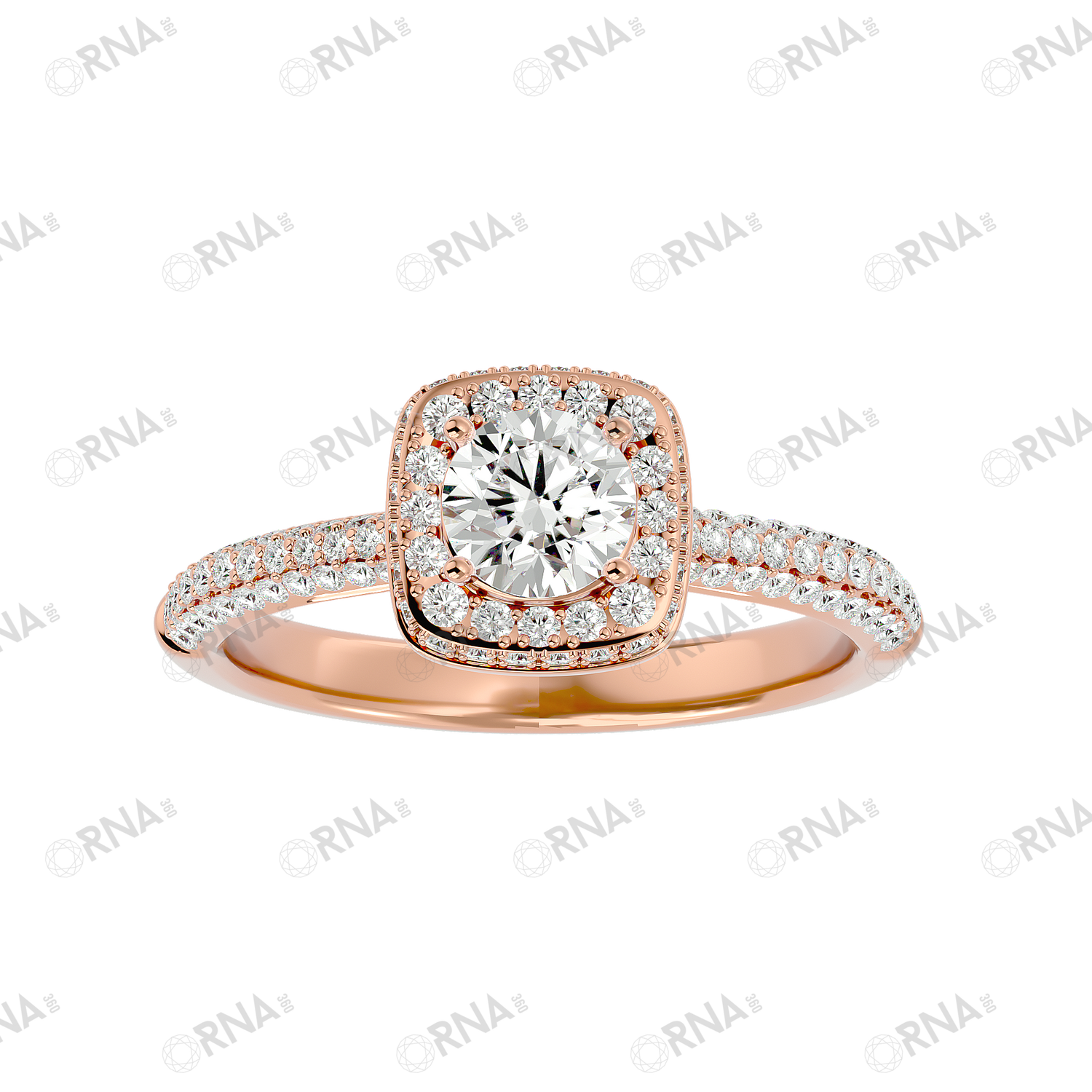Orna Diamond Halo Ring - HYLR176