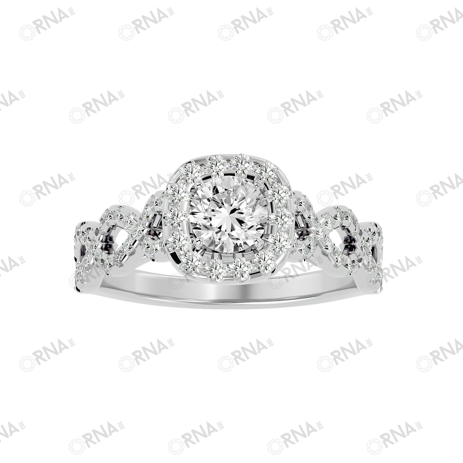 Orna Diamond Halo Ring - HYLR186