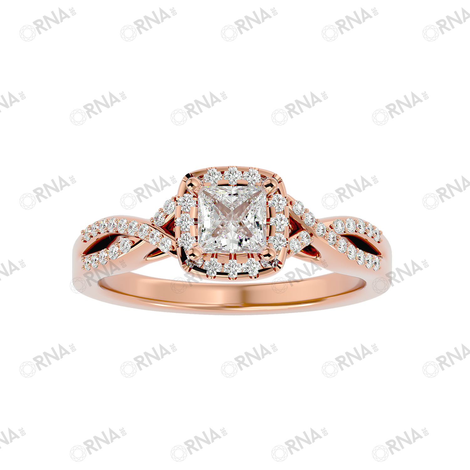 Orna Diamond Halo Ring - HYLR188