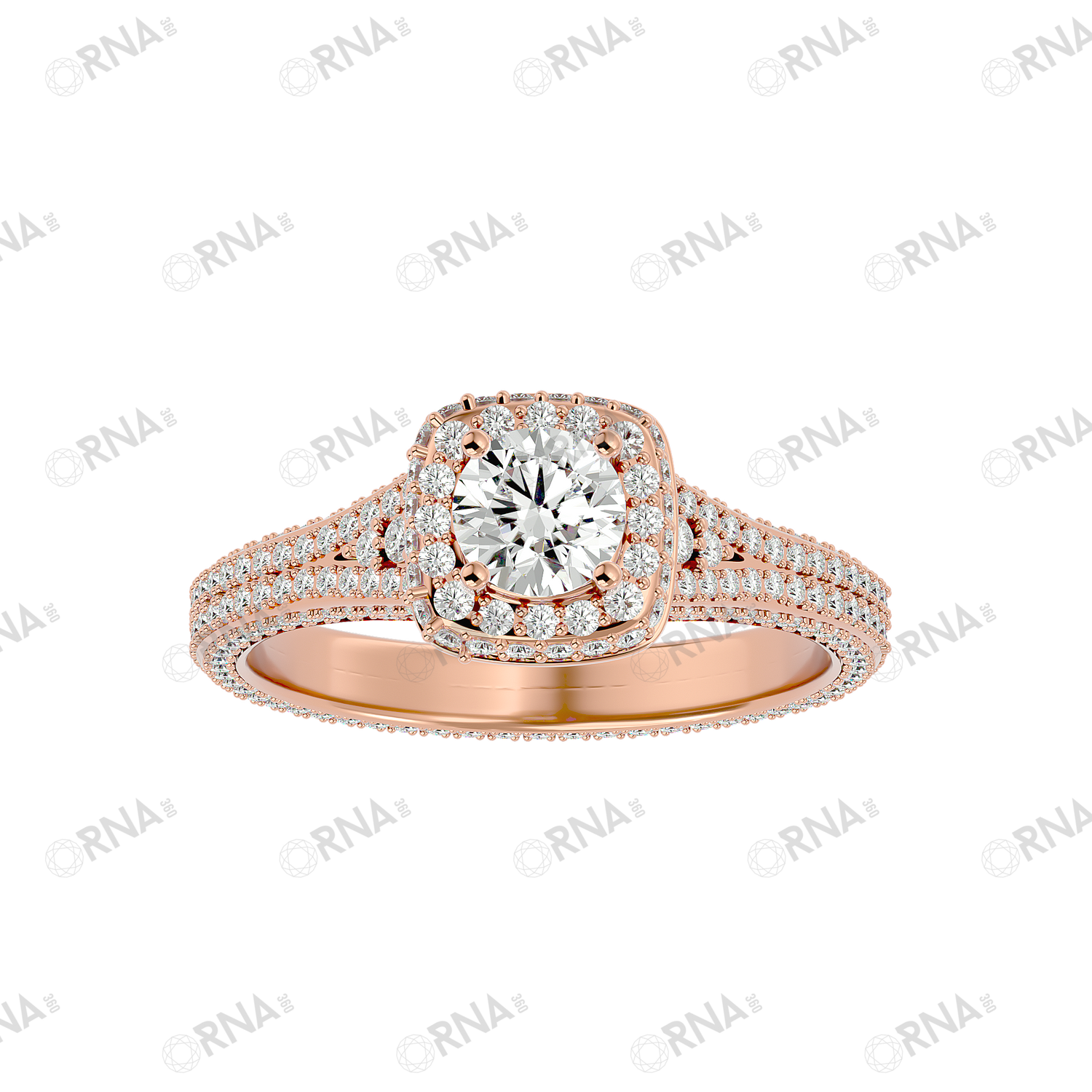 Orna Diamond Halo Ring - HYLR194