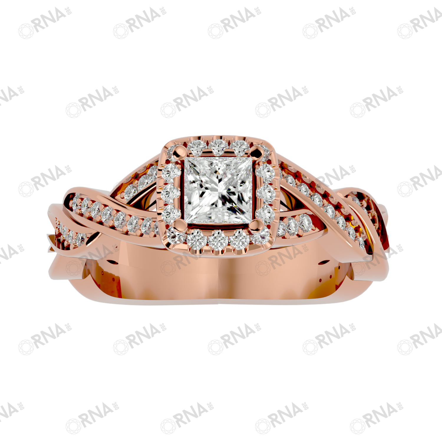 Orna Diamond Halo Ring - HYLR197