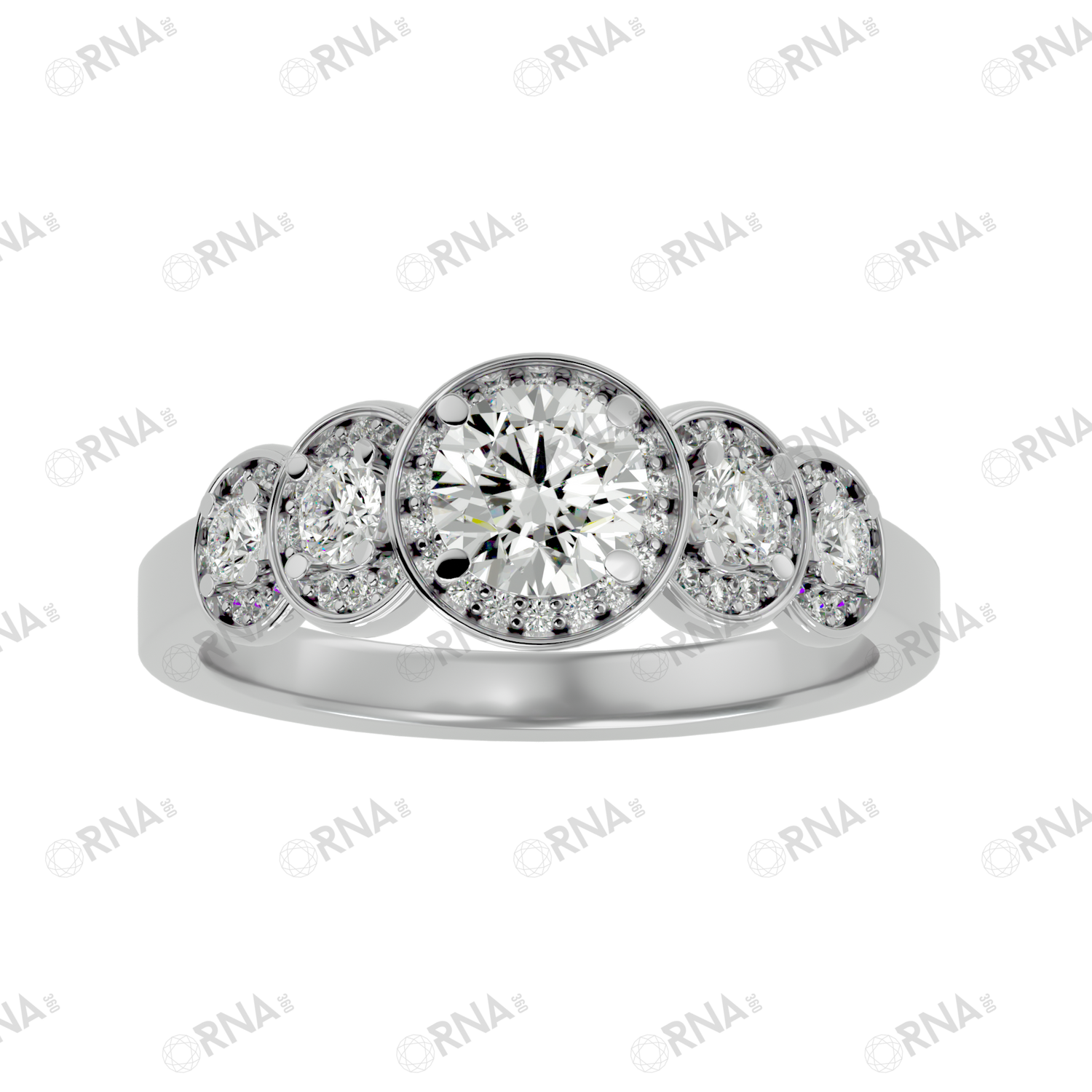 Orna Diamond Halo Ring - HYLR198