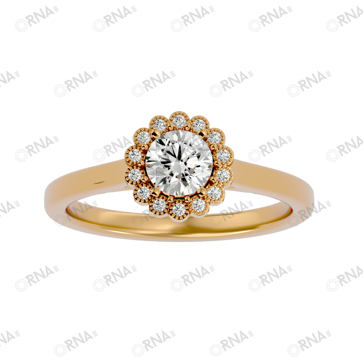 Orna Diamond Halo Ring - HYLR199