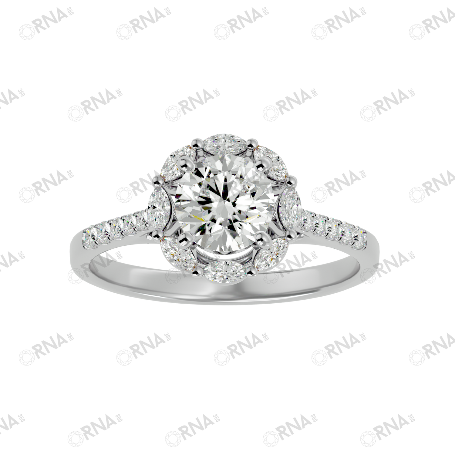 Orna Diamond Halo Ring - HYLR201