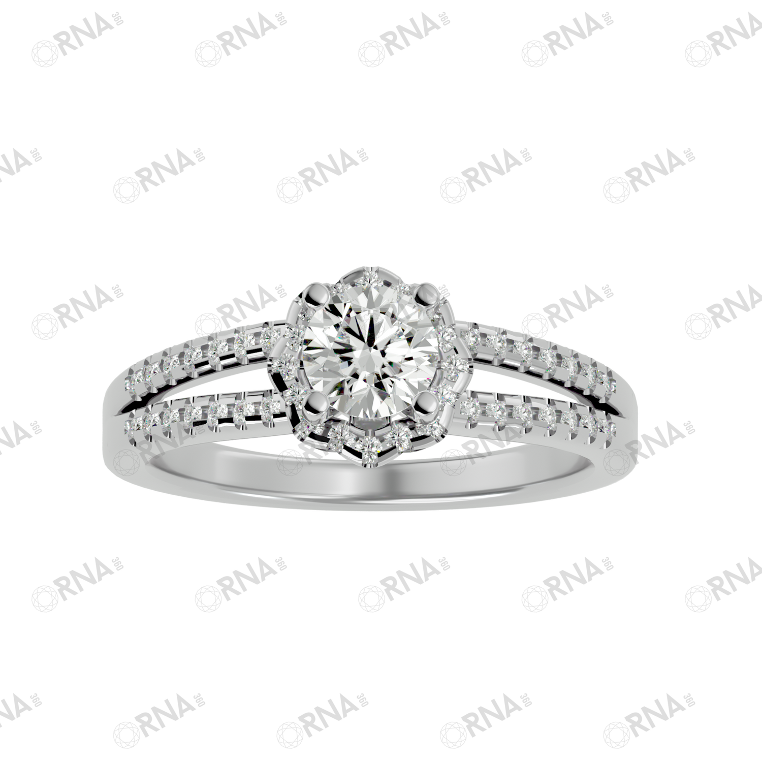 Orna Diamond Halo Ring - HYLR204