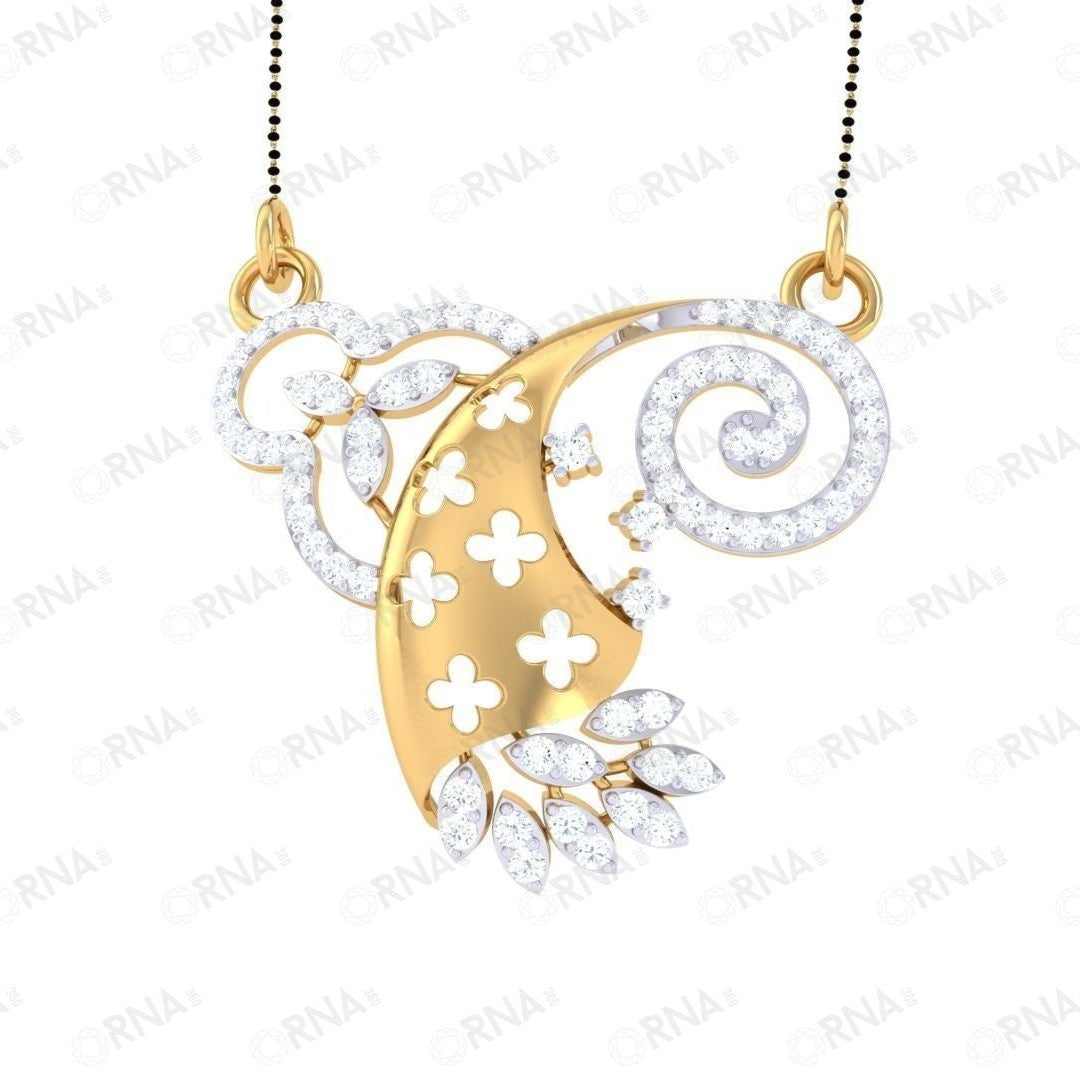 Orna  Diamond Mangalsutra - HYMS027