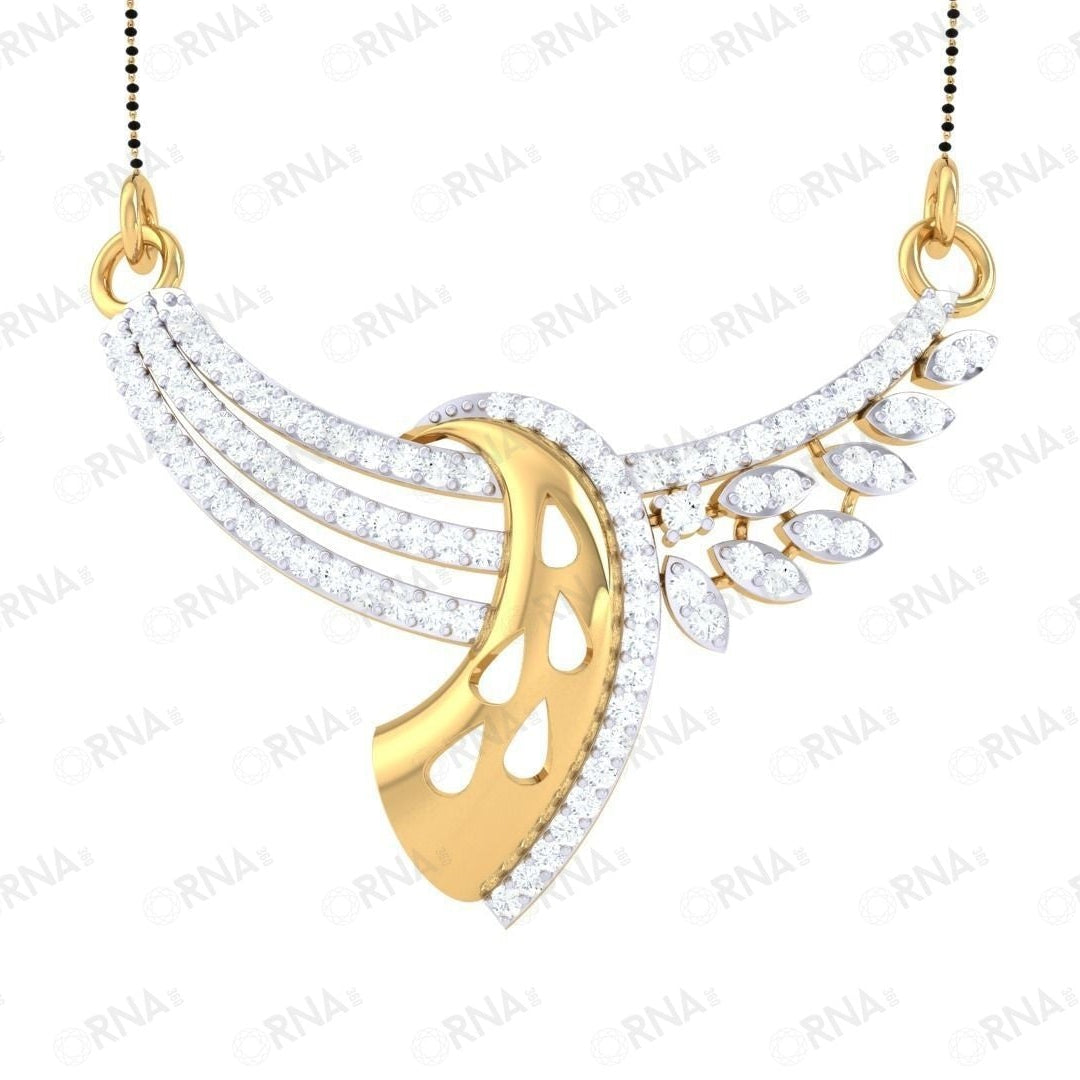 Orna  Diamond Mangalsutra - HYMS028