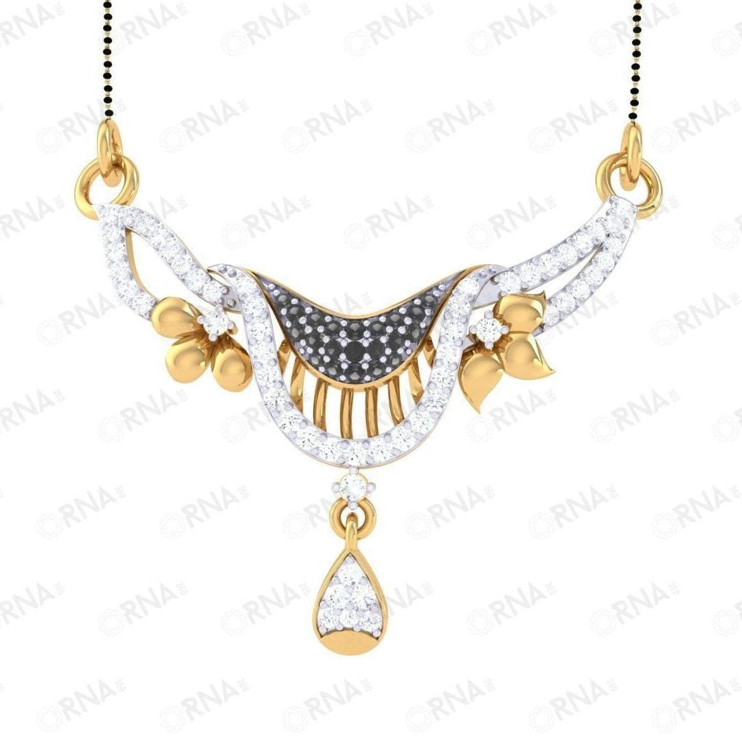 Orna  Diamond Mangalsutra - HYMS033
