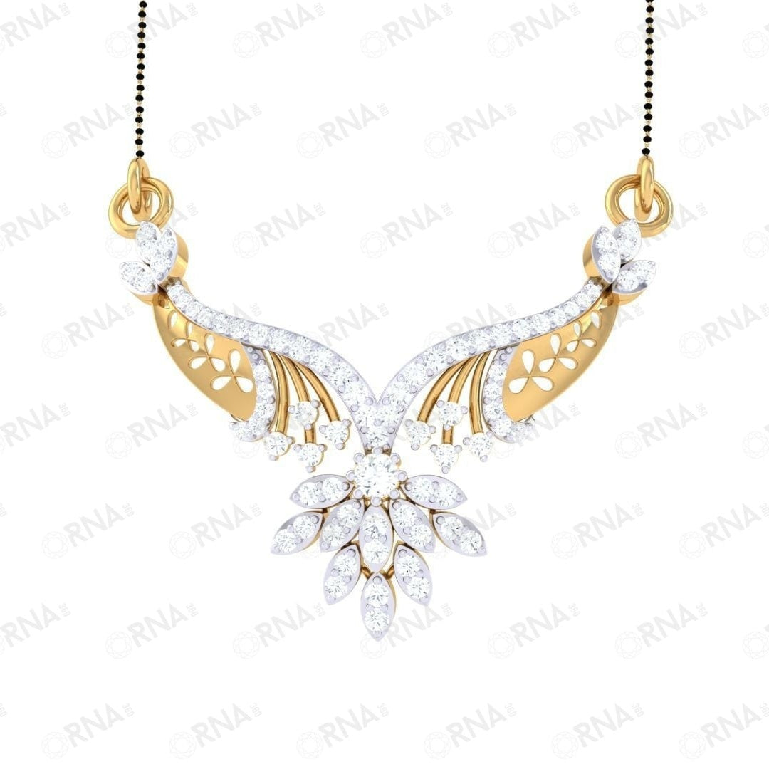 Orna  Diamond Mangalsutra - HYMS034