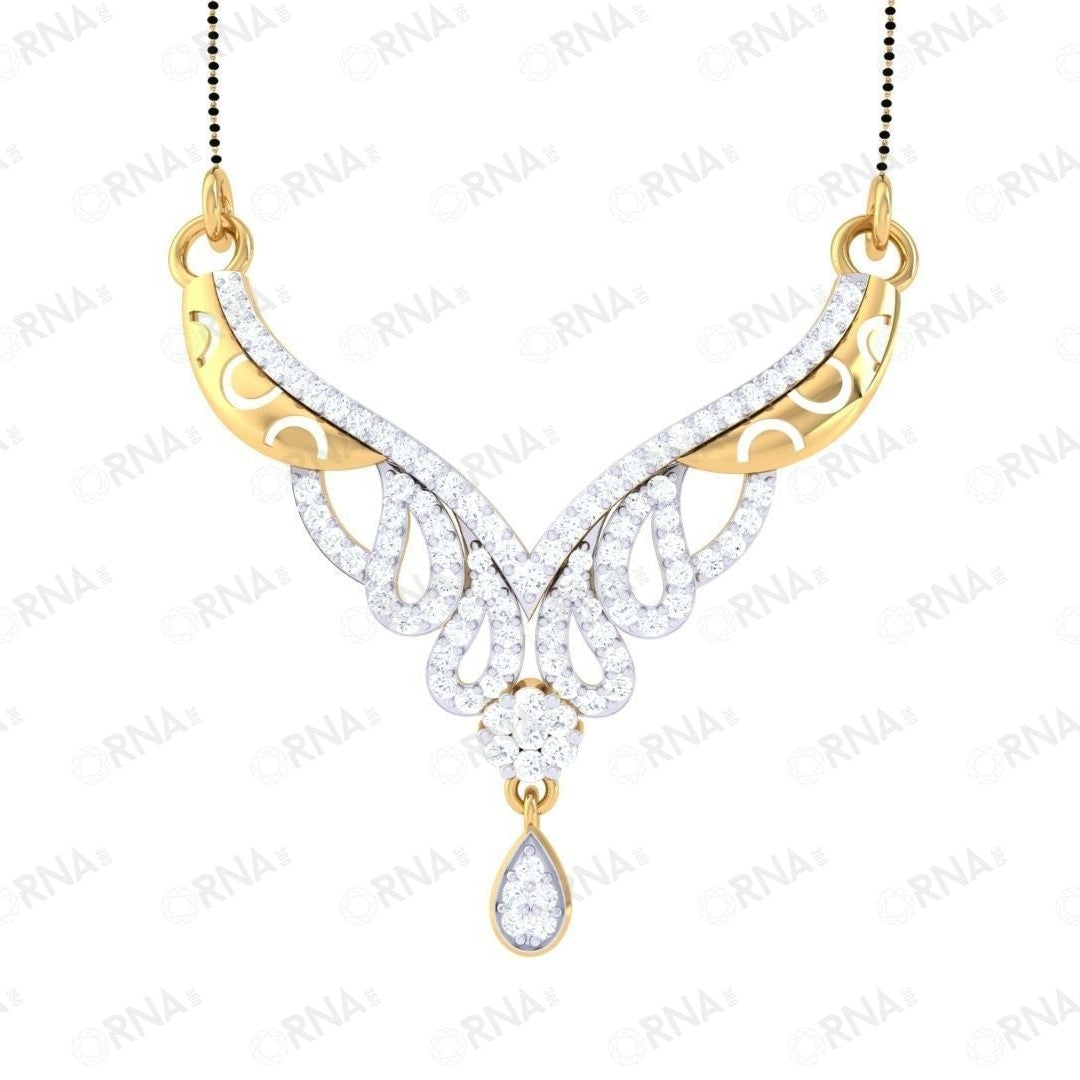 Orna  Diamond Mangalsutra - HYMS035
