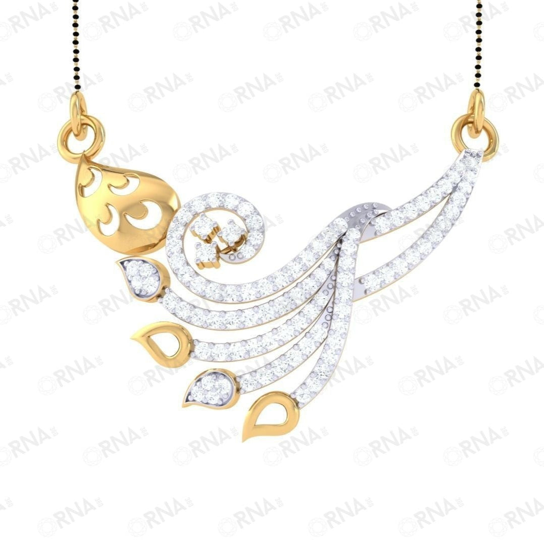 Orna  Diamond Mangalsutra - HYMS036