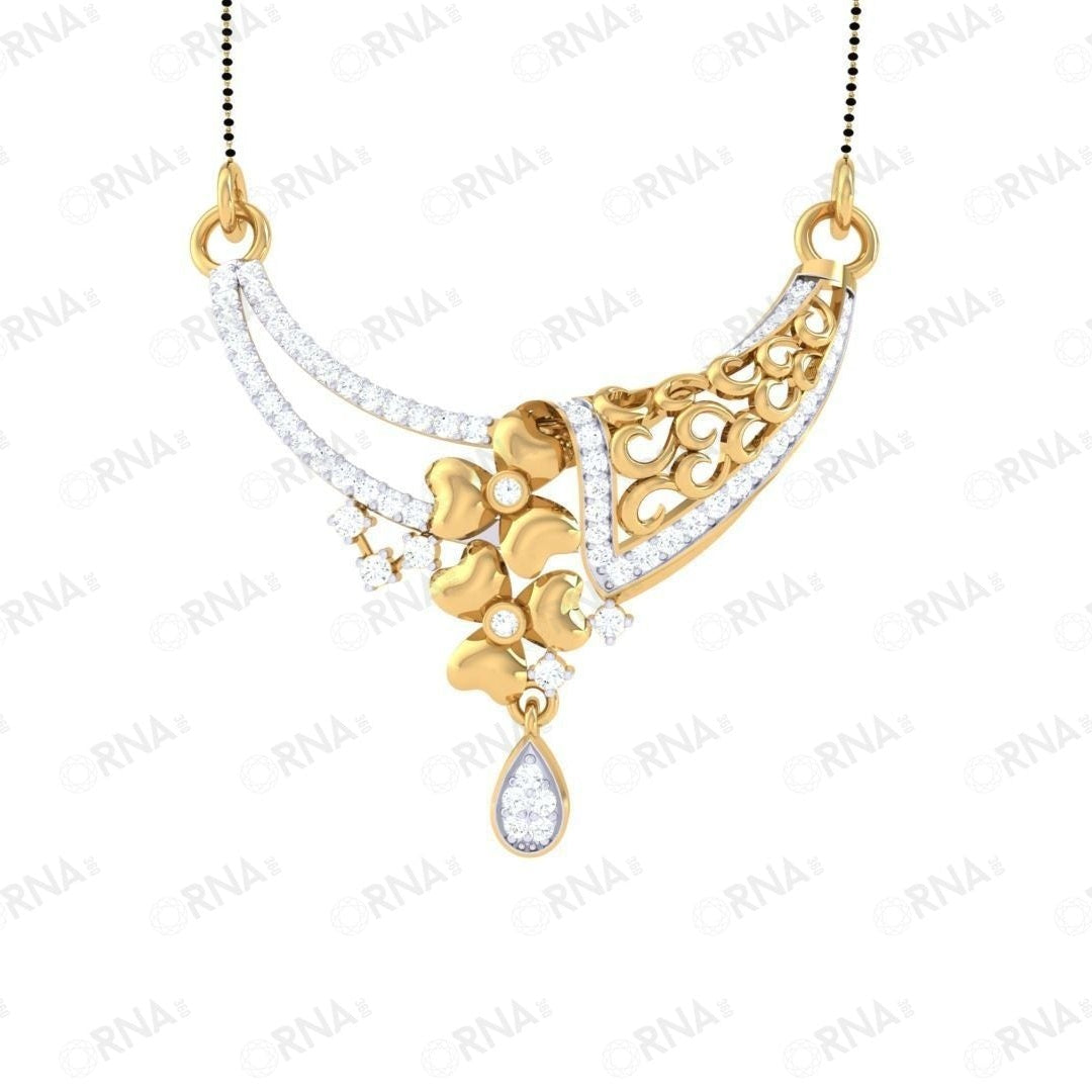Orna  Diamond Mangalsutra - HYMS038