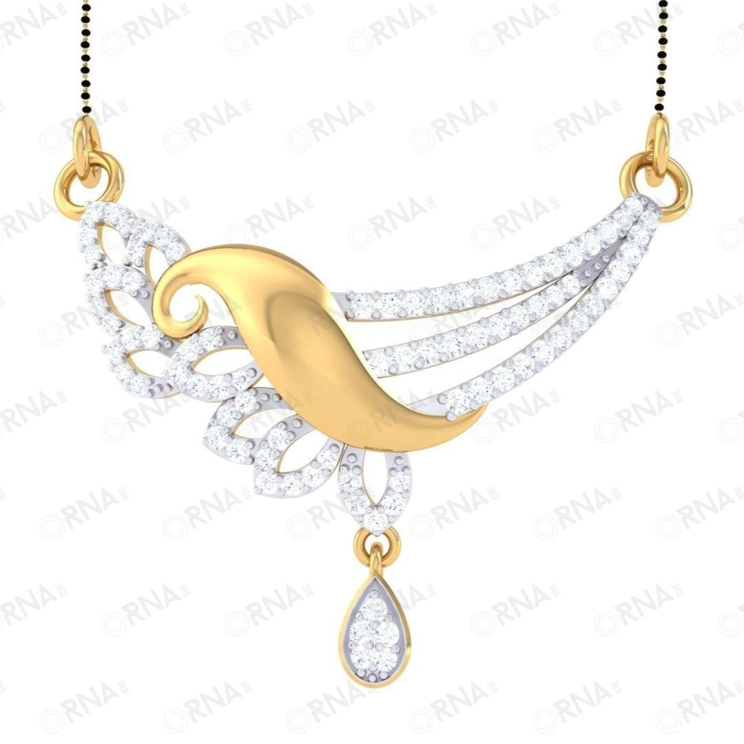 Orna  Diamond Mangalsutra - HYMS040