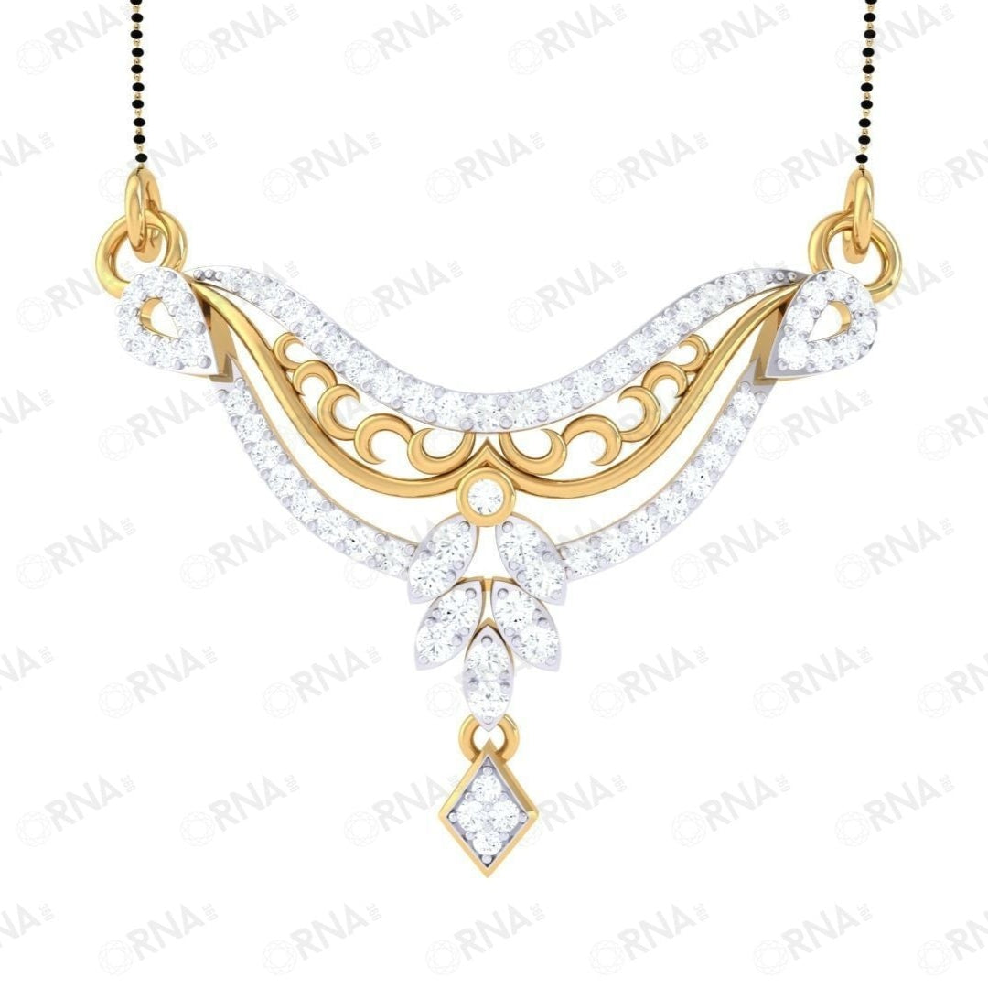Orna  Diamond Mangalsutra - HYMS042