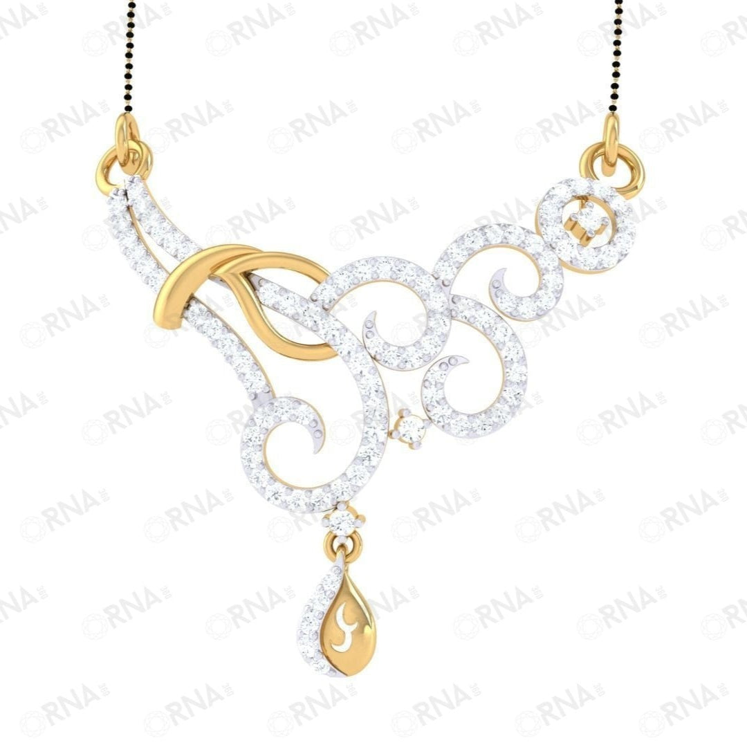 Orna  Diamond Mangalsutra - HYMS043