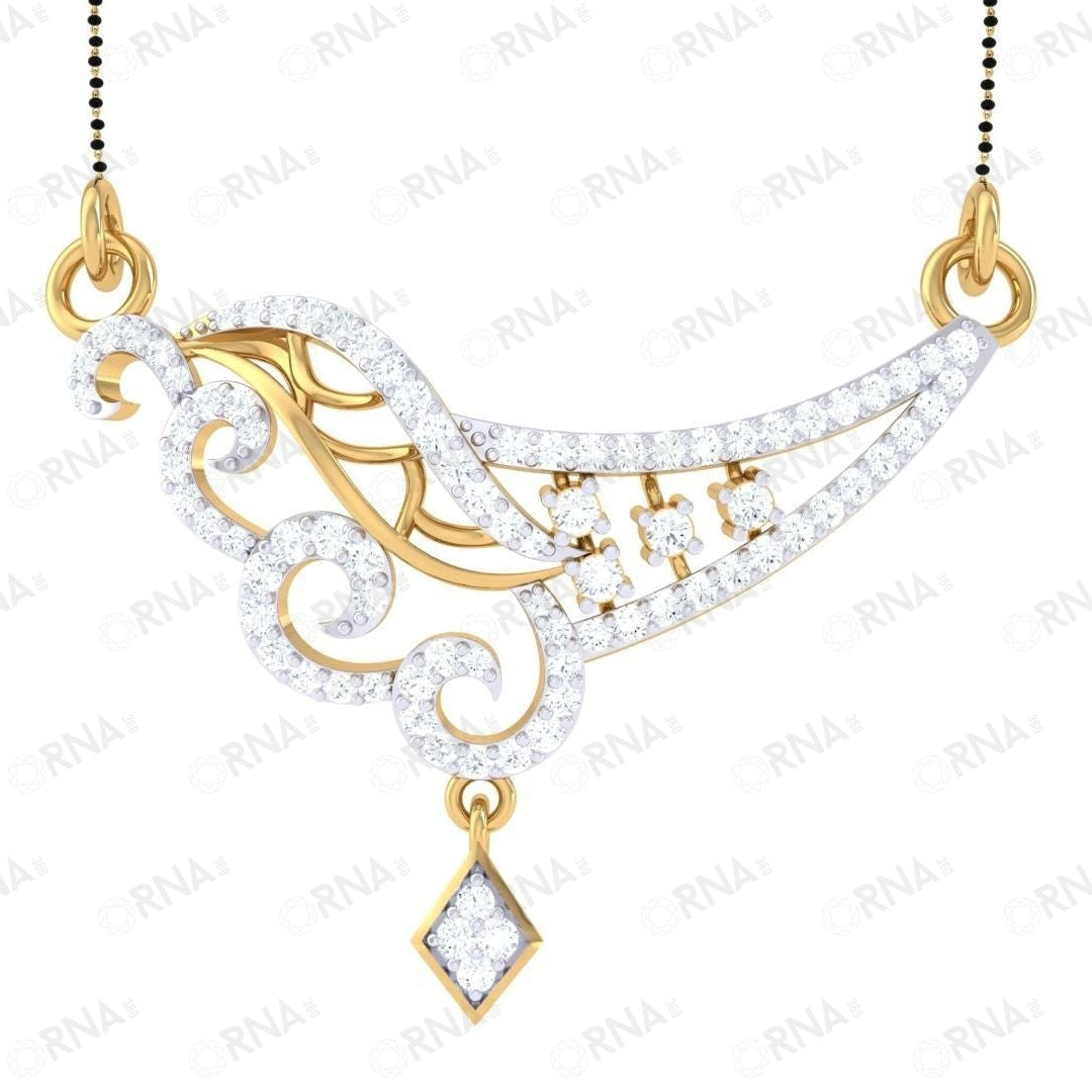 Orna  Diamond Mangalsutra - HYMS044