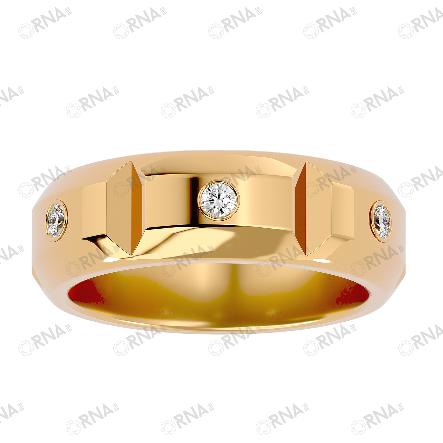 Orna Mens Studded Ring - HYMR033