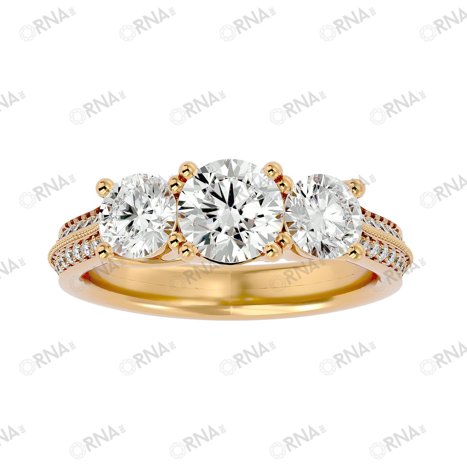 Orna Three Stone Ring - HYLR033