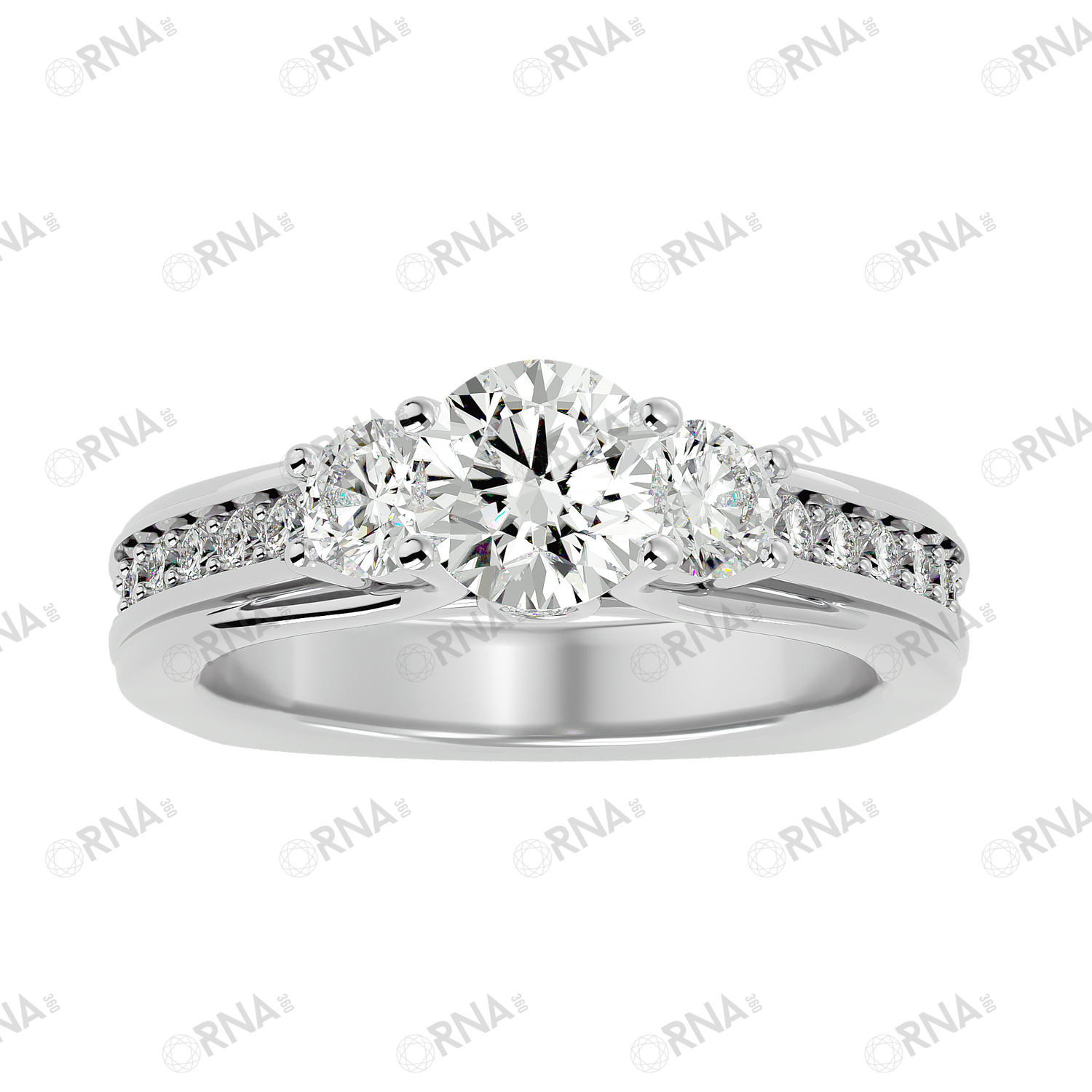 Orna Three Stone Ring - HYLR035